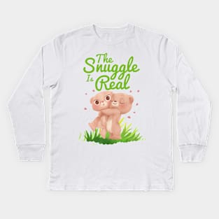 Copy of The Snuggle Is Real Kids Long Sleeve T-Shirt
